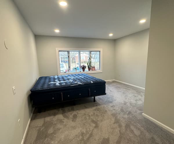 Bedroom Updates Fresh Paint & Custom Lighting