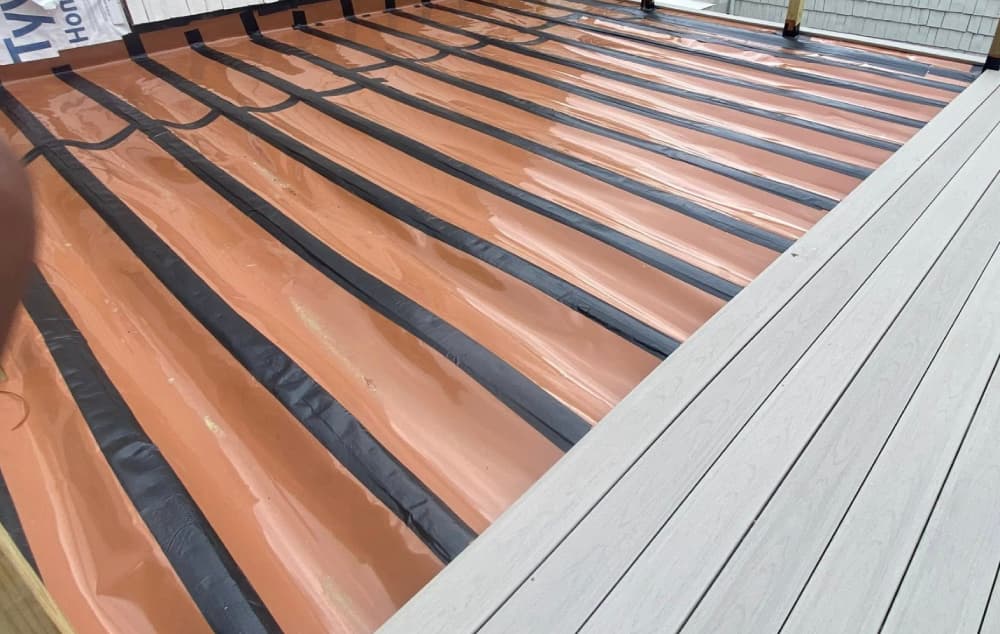 Trex Deck Installation with Trex RainEscape System in Rye NY