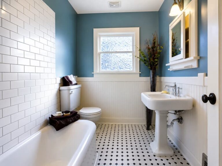 Level, step-free shower floor transition in an accessible bathroom renovation by Ormeno Construction