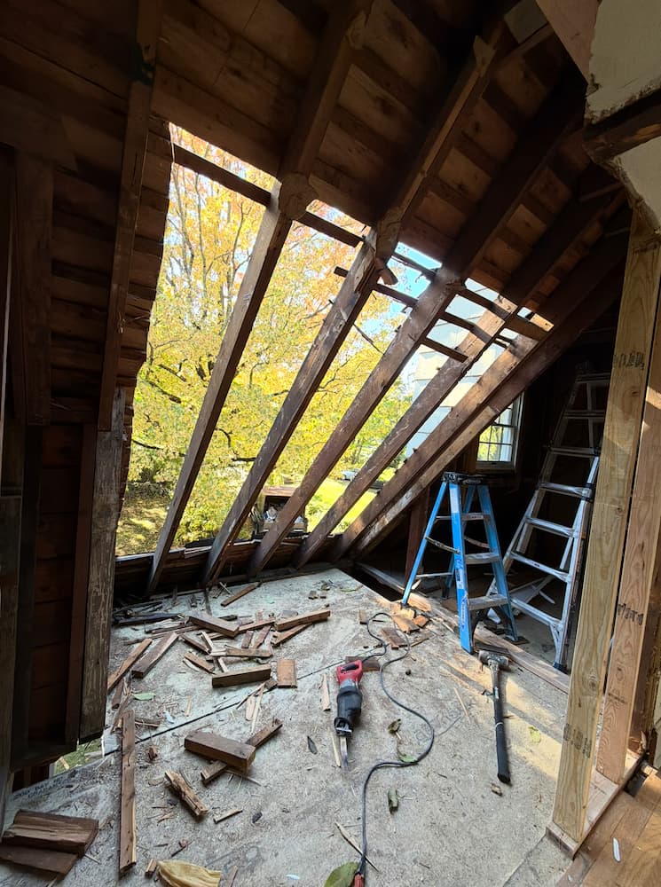 Cape Cod Bathroom Dormer Demolition in Sleepy Hollow, NY